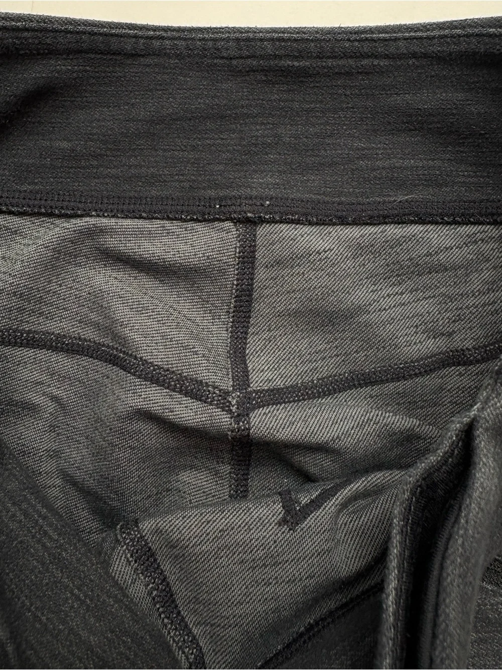 Lululemon Work It Out Moto Leggings 4 Pique Gray Black Zip Pocket Moto Panel